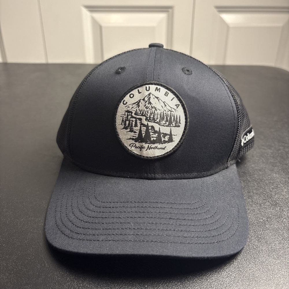 Columbia Mens Pacific Northwest Mesh Back Trucker Snapback Hat Black XU1209